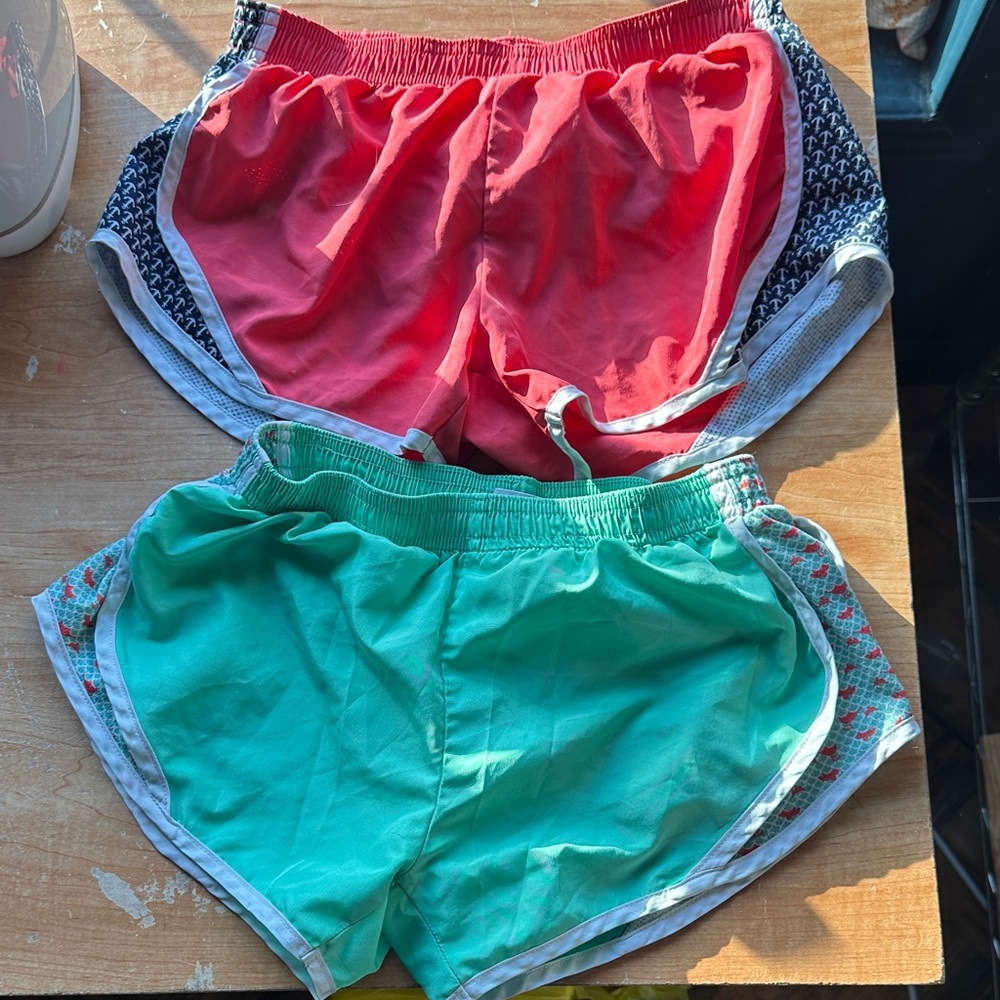 2 Simply Southern Red and Green Kids Skorts